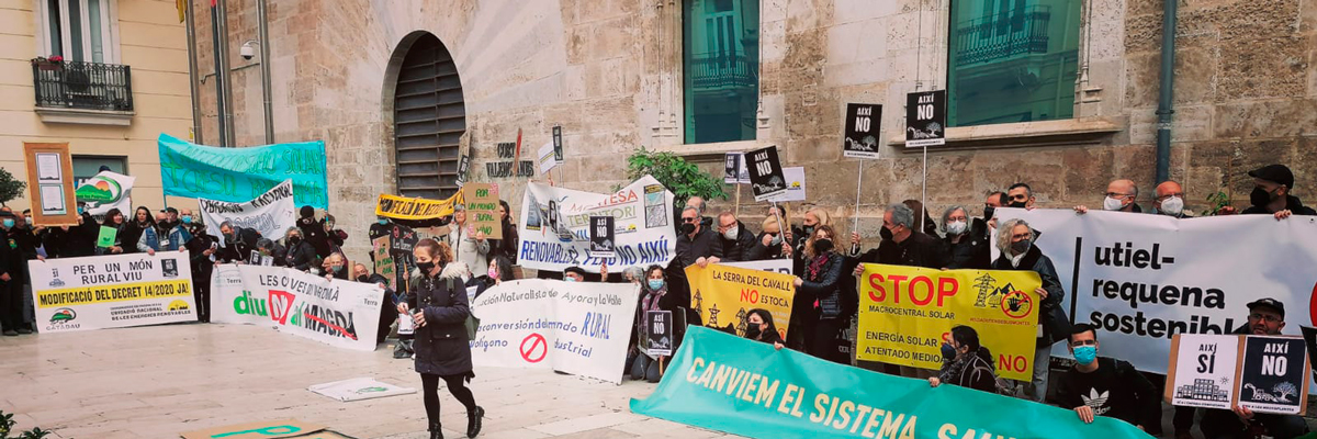Concentració reivindicativa a Les Corts Valencianes